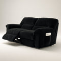 Elastische meubelhoes met fluwelen bekleding, kleur zwart