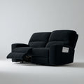 Elastische meubelhoes met fluwelen bekleding, kleur zwart