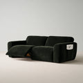 Elastische meubelhoes met fluwelen bekleding, kleur zwart