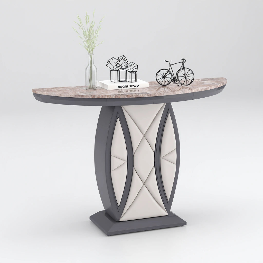 Sidetable voor de hal met marmerlook, kleur grijs