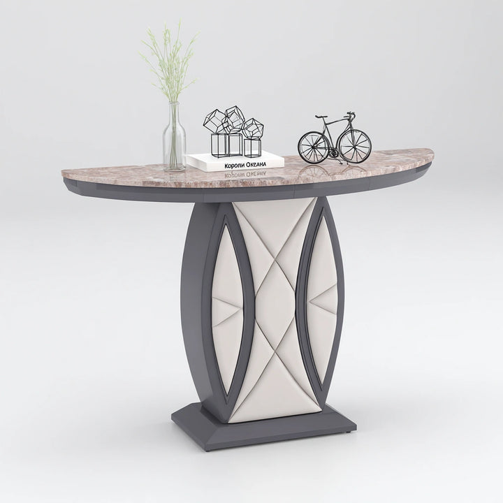 Sidetable voor de hal met marmerlook, kleur grijs